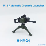 Heavy Machine Guns DIY Military Weapons Bazooka Soldiers Army Model Building Block Brick Arms WW2 Police