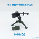 Heavy Machine Guns DIY Military Weapons Bazooka Soldiers Army Model Building Block Brick Arms WW2 Police