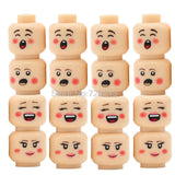 LEGO 16pcs/bag Figure Face Head Set Female or Male Joker MOC Accessories B