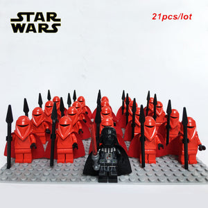 21pcs/lot STAR WARS Wolfpack Clone Trooper Commander Fox Clone Trooper Captain Rex compatible legoe Mini toy fig building block