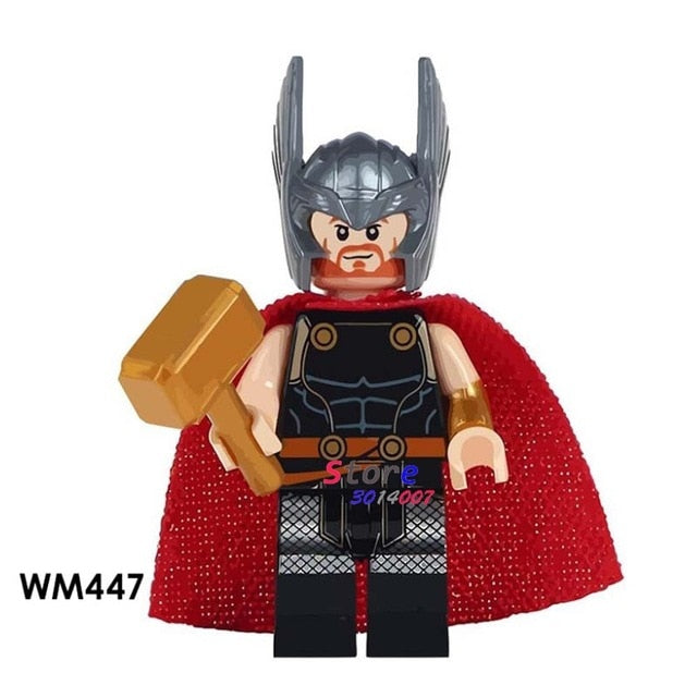 LEGO marvel Avengers Wonder Woman Figures Heimdallr Thor Lady Loki Knight Batman Scarlet Witch building block toy for children