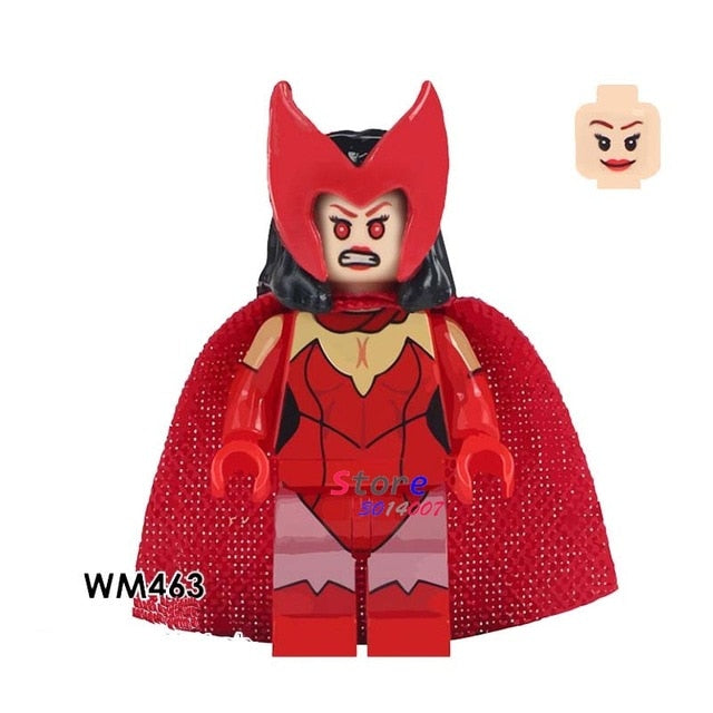 LEGO marvel Avengers Wonder Woman Figures Heimdallr Thor Lady Loki Knight Batman Scarlet Witch building block toy for children