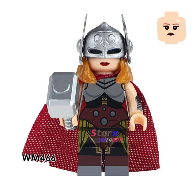 LEGO marvel Avengers Wonder Woman Figures Heimdallr Thor Lady Loki Knight Batman Scarlet Witch building block toy for children