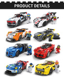 Roadster Racing Car Speed Champions Car Building Blocks Compatible Legos Technic City Figures Enlighten Bricks Toys For Children