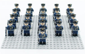 20PCS Military Team City Police Armed Assault Army soldiers legoingly Weapons Guns Figure WW2 World War Blocks Gift Baby Toys