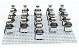 20PCS Military Team City Police Armed Assault Army soldiers legoingly Weapons Guns Figure WW2 World War Blocks Gift Baby Toys