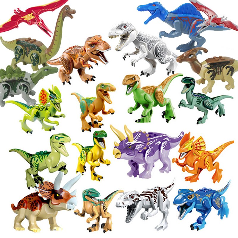 LEGO Jurassic Dinosaurs World Park Dinosaur Raptor protection zone Building Blocks Set Kids Toys