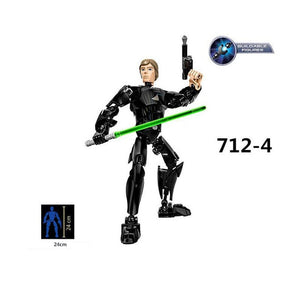 28 Style Star War The Last Jedi Buildable Action Figure Rey Kylo Ren Luke Skywalker Building Block Toy