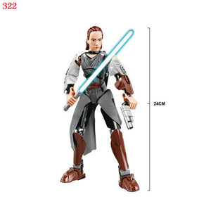 28 Style Star War The Last Jedi Buildable Action Figure Rey Kylo Ren Luke Skywalker Building Block Toy