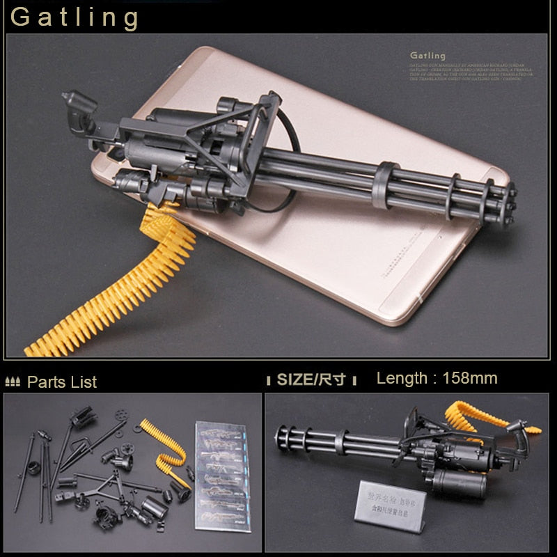 1:6 1/6 Scale 12 inch Action Figures M134 Gatling Minigun Terminator T800 Heavy Machine Guns + Bullet Belt Gift For Children