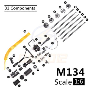 1:6 1/6 Scale 12 inch Action Figures M134 Gatling Minigun Terminator T800 Heavy Machine Guns + Bullet Belt Gift For Children