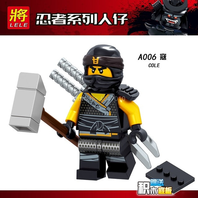 LEGO Ninjago Figures Blocks Garmaoon Nya Jay Zane Kai Cole Harumi Samurai X Action Figures Ninjago