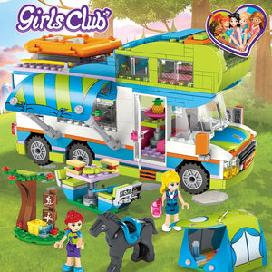 LEGO Friends Series Heart Lake City Girls Club Street Building Blocks Pink Cake Cafe Blue Camper