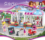 LEGO Friends Series Heart Lake City Girls Club Street Building Blocks Pink Cake Cafe Blue Camper