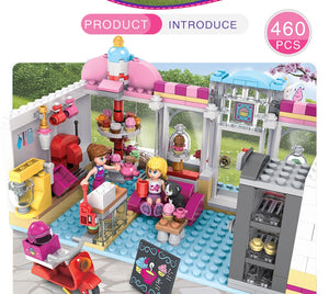 LEGO Friends Series Heart Lake City Girls Club Street Building Blocks Pink Cake Cafe Blue Camper