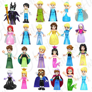 LEGO 8Pcs Fairy Tale Princess Girl Model Building Doll Figures Bricks Blocks Kid Friends Children Toys