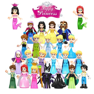 LEGO Fairy Tale Princess Girl Maleficent Building Doll Figures Bricks Blocks Model Friends Children Toys