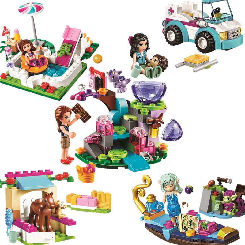 LEGO Friends Series Houses Animals Emma/Mia Cat Play Pet House  Girls Princess Toys