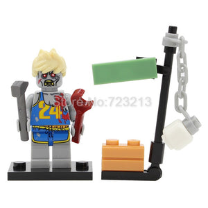 LEGO Zombie Army Figure Set Biochemical Alice Walking Dead SWAT Military Building Blocks Model Kits Bricks Toys