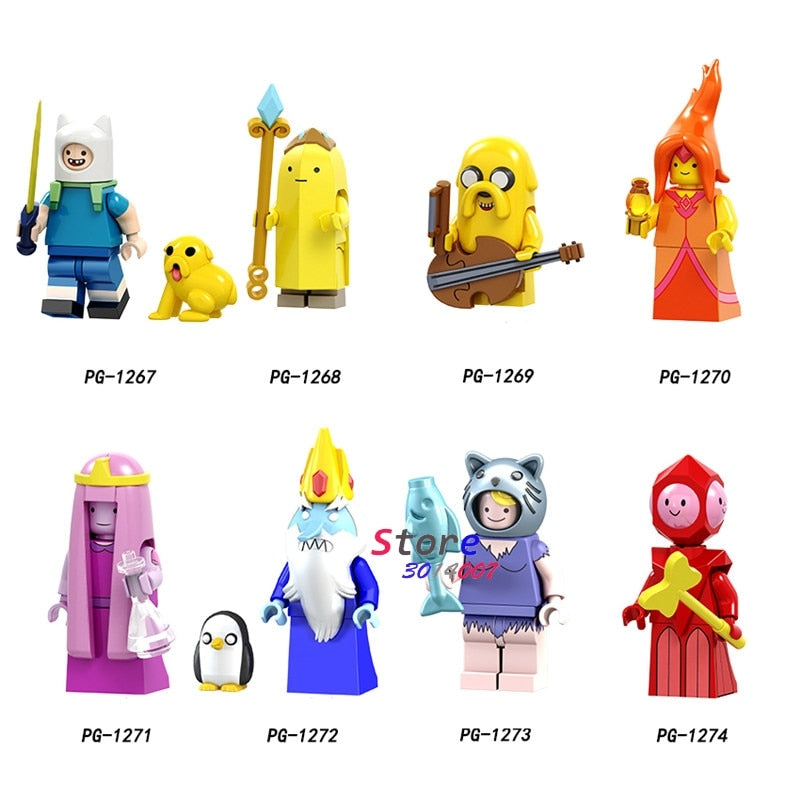 LEGO Cartoon movie Adventure time Finn Banana guard Jack Flame princess Duke Party Figure