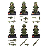 LEGO 6Pcs SWAT Wars Military Falcon Commandos WWII Army Soldiers Marine Corps