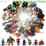 LEGO Super Hero Iron Man Figure Keychain Batman Deadpool Thor Captain America Black Panther