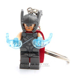 LEGO Super Hero Iron Man Figure Keychain Batman Deadpool Thor Captain America Black Panther