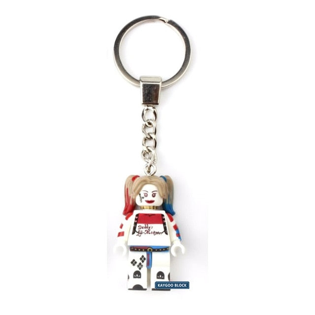 LEGO Super Hero Iron Man Figure Keychain Batman Deadpool Thor Captain America Black Panther