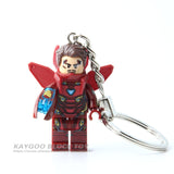 LEGO Super Hero Iron Man Figure Keychain Batman Deadpool Thor Captain America Black Panther