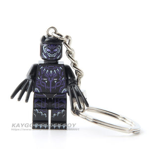 LEGO Super Hero Iron Man Figure Keychain Batman Deadpool Thor Captain America Black Panther