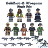 LEGO Soldiers Commandos Army Weapons Military Figures Guns WW2