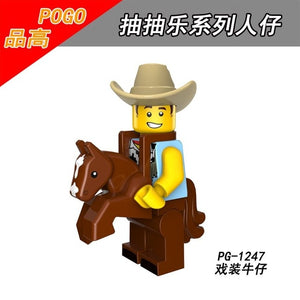 LEGO cowboy Fireworks boy Circus troupe clown Cactus girl Unicorn boy Catwoman Elephant girl Toys minifigured