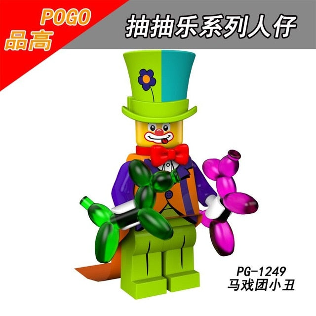 LEGO cowboy Fireworks boy Circus troupe clown Cactus girl Unicorn boy Catwoman Elephant girl Toys minifigured