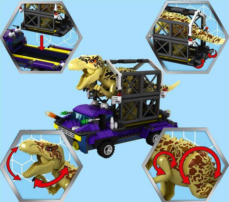 LEGO Jurassic World Sets 4 park 3 Dinosaurs Toys T-Rex Blocks Building