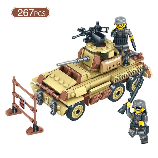 LEGO Military World War 2 SWAT Germany Car Plane Helicopter Tank Truck Building Blocks Figures Army Bricks Toy