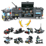 LEGO 647PCS 762PCS City Police Series SWAT 8 IN 1 City Police Truck Station