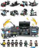 LEGO 647PCS 762PCS City Police Series SWAT 8 IN 1 City Police Truck Station