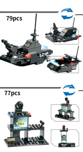 LEGO 647PCS 762PCS City Police Series SWAT 8 IN 1 City Police Truck Station