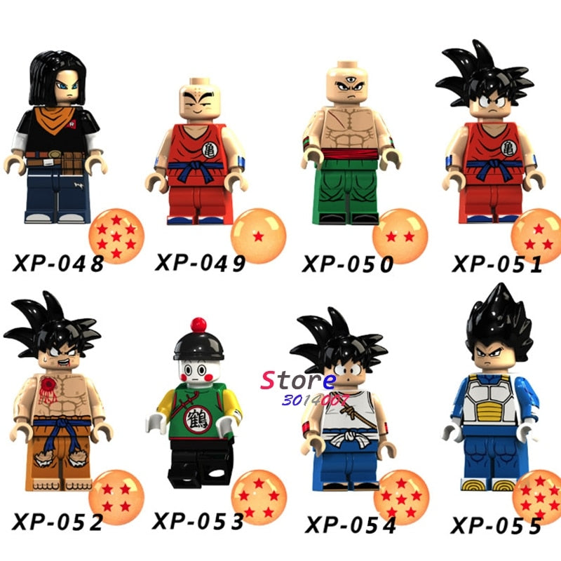 LEGO Building Blocks Dragon Ball Z Figures Violett Krillin Tien Shinhan Goku Chiaotzu Vegeta Collection toys for children