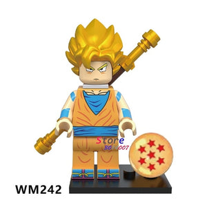 LEGO Building Blocks Dragon Ball Z Figures Violett Krillin Tien Shinhan Goku Chiaotzu Vegeta Collection toys for children