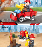 LEGO 376pcs 8in1 Fire truck Firefighter City rescue Helicopter