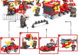 LEGO 376pcs 8in1 Fire truck Firefighter City rescue Helicopter