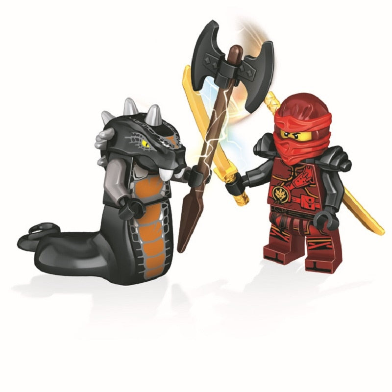 24pcs/lot Compatible Legoed NinjagoINGlys NINJA Heroes Kai Jay Cole Zane Nya Lloyd With Weapons Action Toy ninjago Figure Blocks