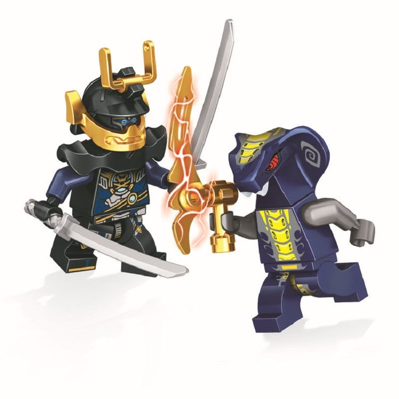 24pcs/lot Compatible Legoed NinjagoINGlys NINJA Heroes Kai Jay Cole Zane Nya Lloyd With Weapons Action Toy ninjago Figure Blocks