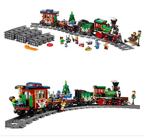 LEGO city The Christmas Winter Holiday Train 3D blocks model building toy 10254