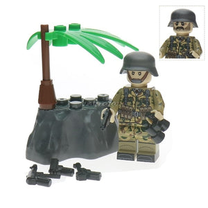 LEGO WW2 Russian Italy US germans British military army soldiers building blocks diy mini brick figures