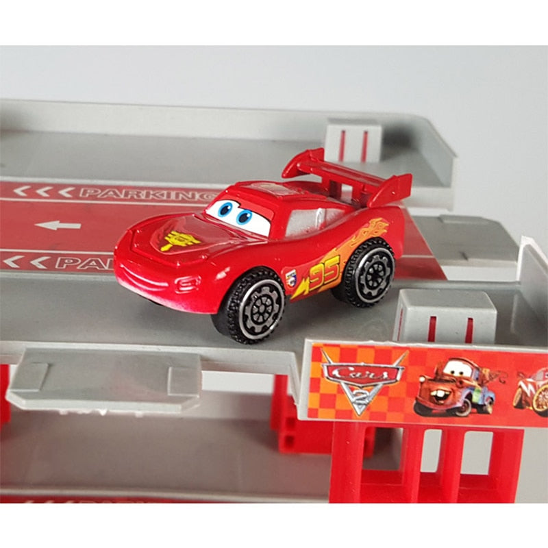 Cars Disney Pixar Cars 3 Track Parking Lot Lightning McQueen Mater Plastic Diecasts Toy Vehicles Model Car