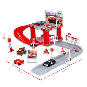 Cars Disney Pixar Cars 3 Track Parking Lot Lightning McQueen Mater Plastic Diecasts Toy Vehicles Model Car