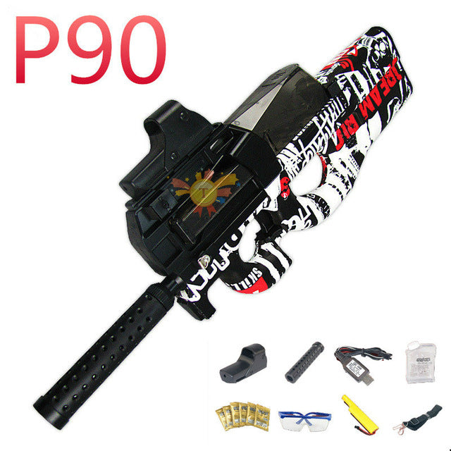 P90 Graffiti Edition Electric Toy GUN Water Bullet Bursts Gun Live CS Assault Snipe Weapon Outdoor Pistol Toys