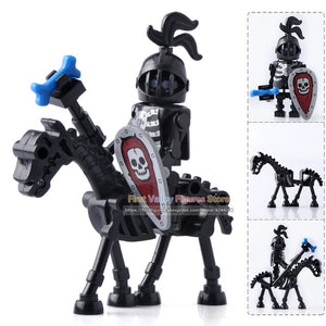 LEGO Medieval Castle Skeleton Knights Gladiatus Skeleton Horses Building Blocks Bricks Kids Toys